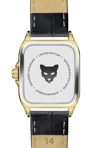 Orologio al quarzo in pelle Antwerp - Nero e dorato