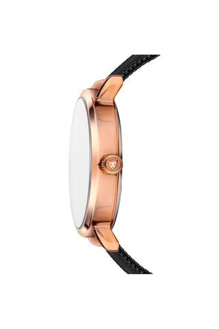Orologio al quarzo in acciaio Bologna Nero e dorato rosa