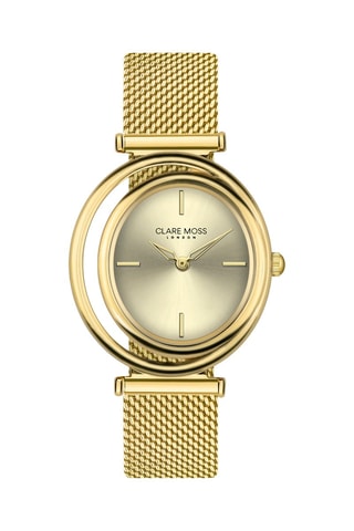 Orologio al quarzo in acciaio Clare - Dorato
