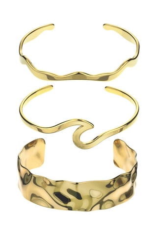 3 bracciali bangle Wavelle - Dorato