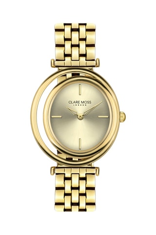 Orologio al quarzo in acciaio Clare - Dorato