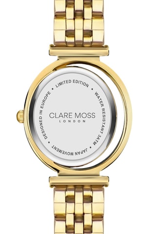 Orologio al quarzo in acciaio Clare - Dorato