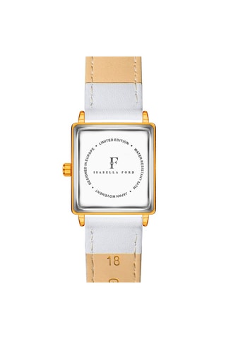 Orologio al quarzo in pelle e diamante Charlotte