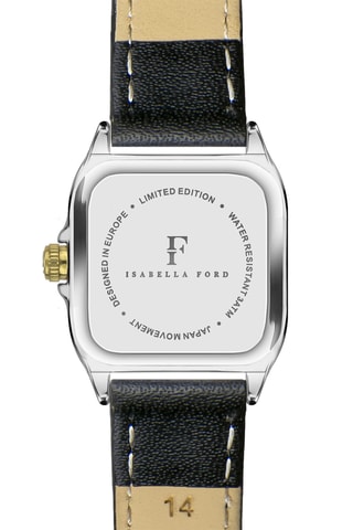 Orologio al quarzo in vera pelle Vivienne - Nero e dorato