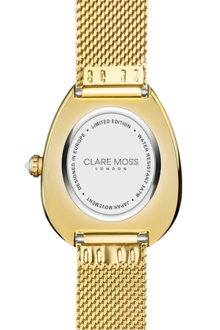 Orologio al quarzo in acciaio e zirconi Royalty - Dorato e marrone