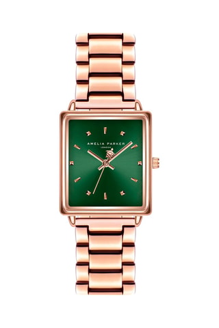 Orologio al quarzo in acciaio Joyful Journey - Dorato rosa e verde