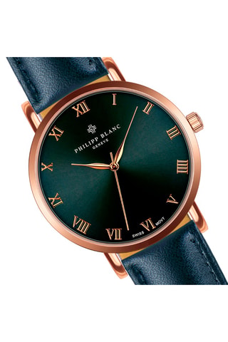 Cofanetto orologio al quarzo in pelle e bracciale in pelle
