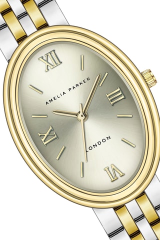 Orologio al quarzo in acciaio Soraya - Dorato e argentato