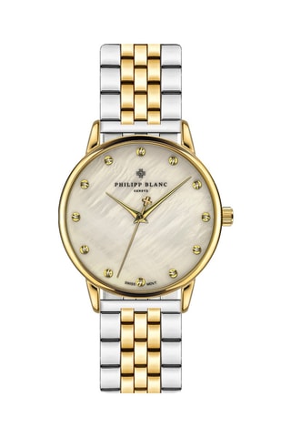 Orologio al quarzo in acciaio - Argentato e dorato