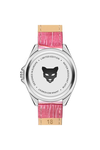 Orologio al quarzo in pelle St Tropez - Rosa e argentato
