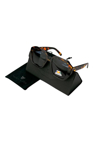 Occhiali da sole polarizzati unisex - Categoria 3 - Nero e marrone