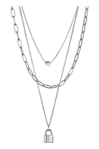 Collana multigiri - Argentato 