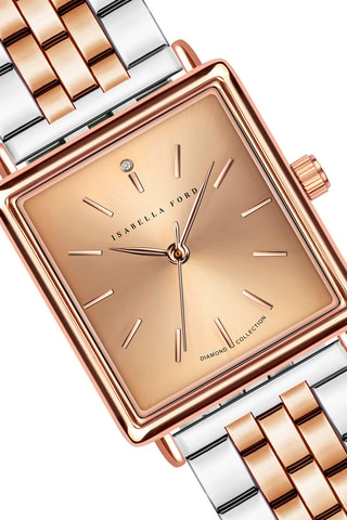 Orologio al quarzo in acciaio e diamante Adeline