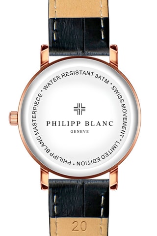 Orologio al quarzo in pelle - Nero e dorato rosa