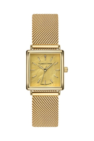 Orologio al quarzo in acciaio, diamante e madreperla Gisèle
