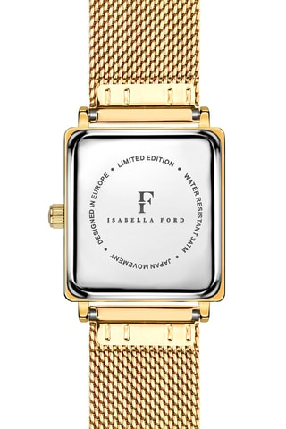 Orologio al quarzo in acciaio, diamante e madreperla Gisèle
