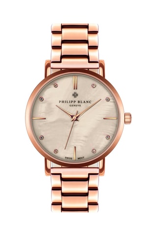Orologio al quarzo in acciaio e madreperla