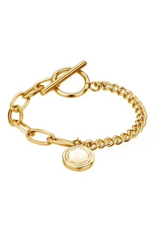 Cofanetto orologio al quarzo e bracciale in acciaio con diamante Isadora - Dorato