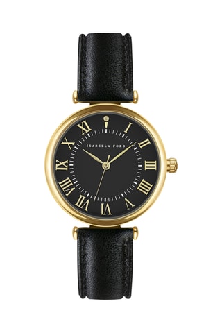 Orologio al quarzo in pelle Colette - Nero e dorato