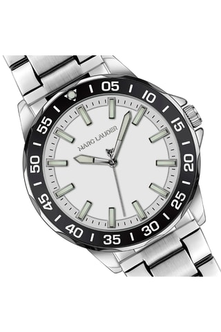 Cofanetto orologio al quarzo in pelle e bracciale Munich