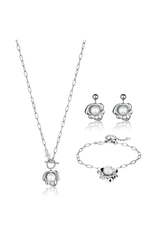 Parure PearlNest - Argentato