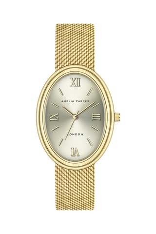 Orologio al quarzo in acciaio Crema - Dorato 