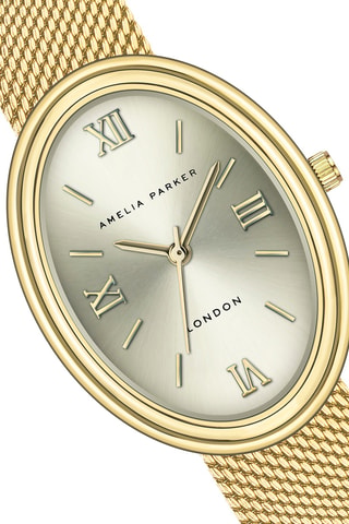 Orologio al quarzo in acciaio Crema - Dorato 