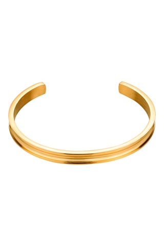 Cofanetto orologio al quarzo placcato Ion oro giallo, madreperla e diamante e bracciale bangle Coralie 