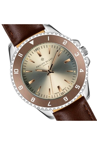 Cofanetto orologio al quarzo in pelle e bracciale in pelle Avenches