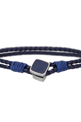 Cofanetto orologio al quarzo in acciaio e bracciale in pelle