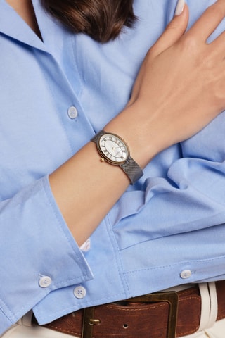 Orologio al quarzo in acciaio  Cavloc - Argentato e dorato