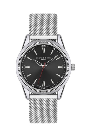 Orologio al quarzo in acciaio Huttwil - Argentato