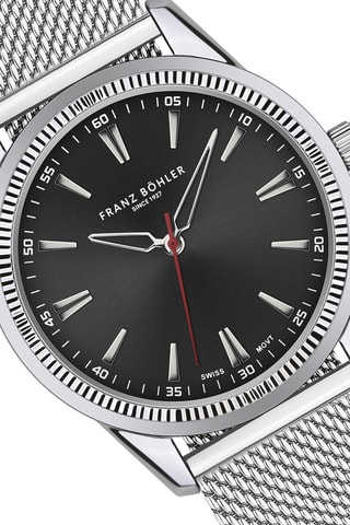 Orologio al quarzo in acciaio Huttwil - Argentato