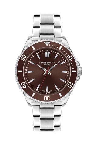 Orologio al quarzo in acciaio St Moritz - Argentato