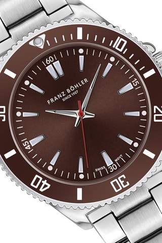 Orologio al quarzo in acciaio St Moritz - Argentato