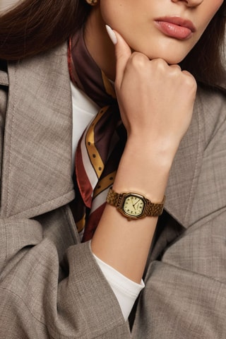 Orologio al quarzo in acciaio  Lauerz - Dorato