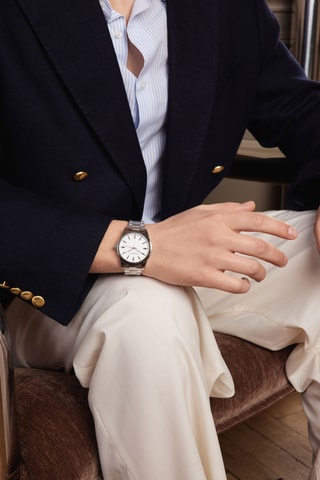 Orologio al quarzo in acciaio Thun - Argentato
