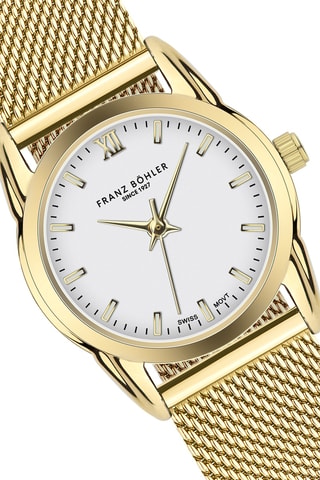Orologio al quarzo in acciaio Lej da Staz - Dorato