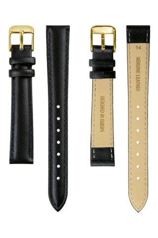 Orologio al quarzo in pelle Palpuogna - Nero e dorato