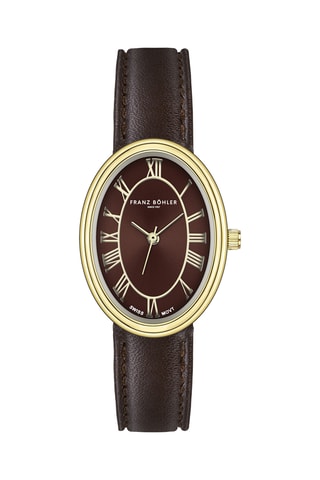 Orologio al quarzo in pelle Bachalp - Marrone e dorato
