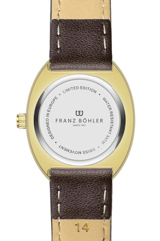 Orologio al quarzo in pelle Bachalp - Marrone e dorato