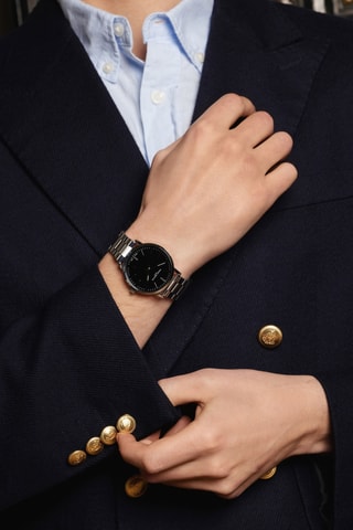 Orologio al quarzo in acciaio Alpnach - Argentato