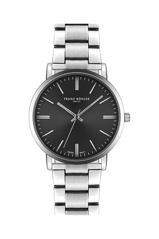 Orologio al quarzo in acciaio Alpnach - Argentato