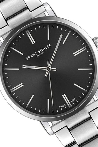 Orologio al quarzo in acciaio Alpnach - Argentato