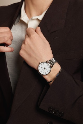 Orologio al quarzo in acciaio Bannalp - Argentato