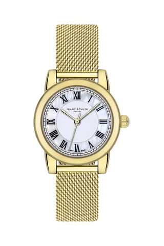 Orologio al quarzo in acciaio Zurich - Dorato