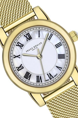 Orologio al quarzo in acciaio Zurich - Dorato