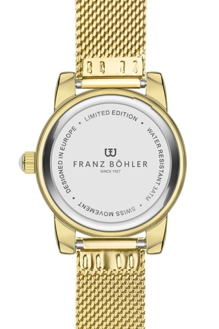 Orologio al quarzo in acciaio Zurich - Dorato