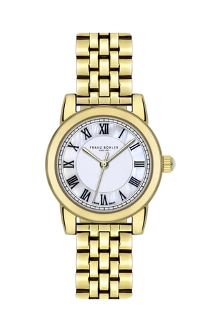 Orologio al quarzo in acciaio Zurich - Dorato