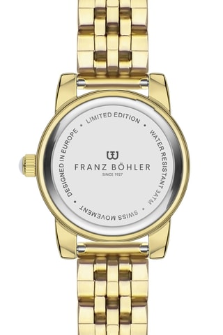 Orologio al quarzo in acciaio Zurich - Dorato